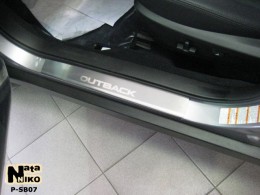 Накладки на пороги Subaru OUTBACK IV (2009)